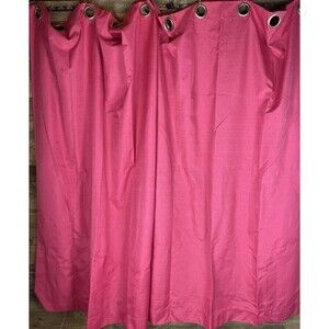 2 Panels 1 Window Hot Pink Window Curtains Drapes With Grommets 42X63in